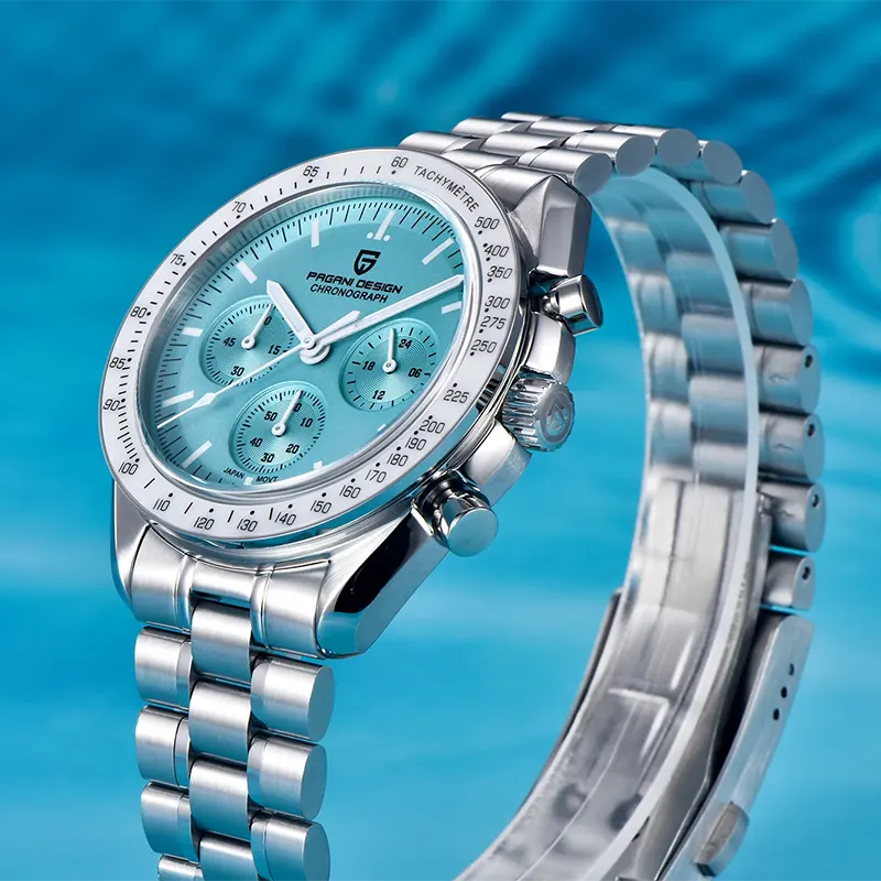 Pagani Design PD-1701 Speedmaster Ice Blue Dial Men's Watch